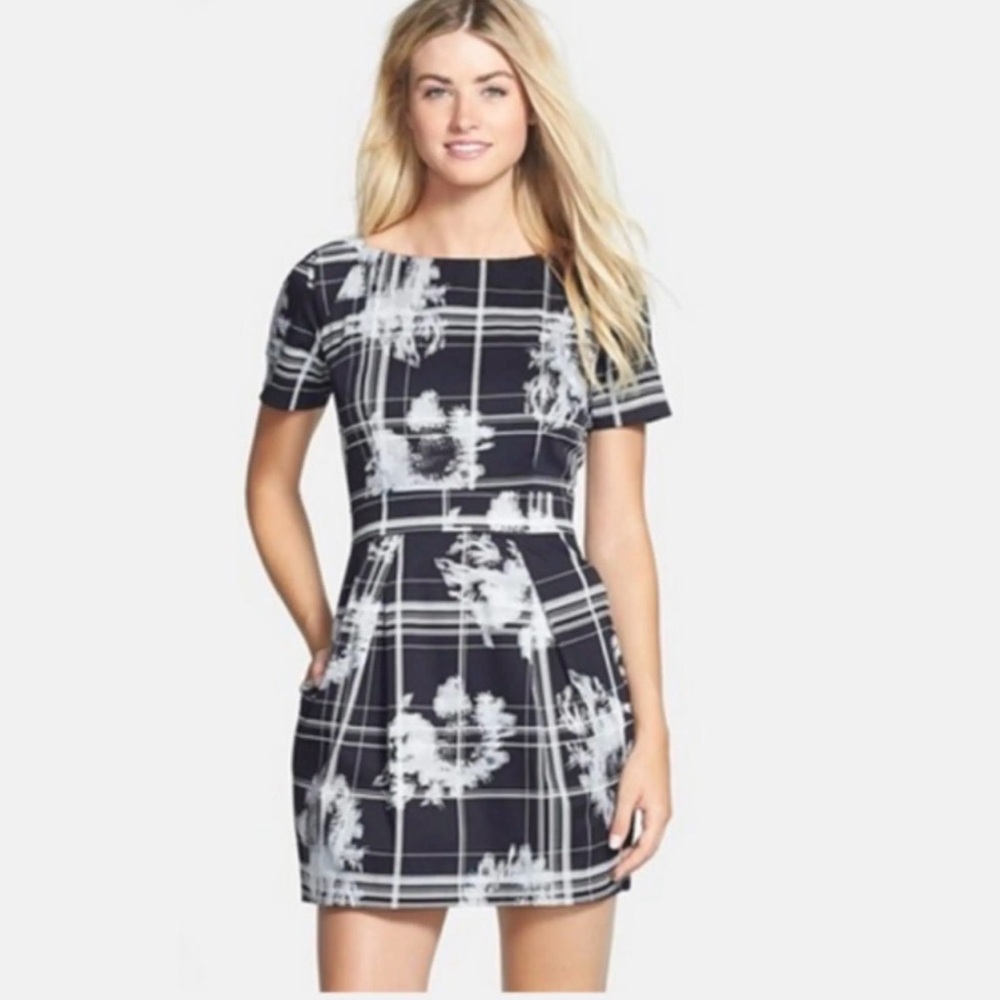 French Connection Black and White “Wilderness” Dress